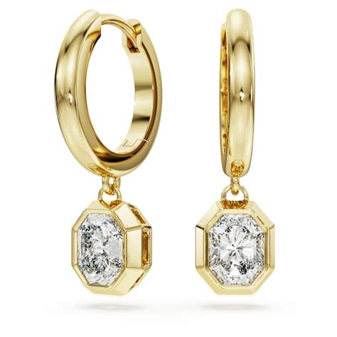 Octagon drop earrings, Lab-grown diamonds 1.0 ct tw, Octagon shape, 14K ...