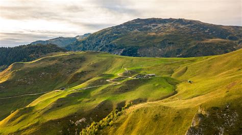 Wallpaper mountains, hills, relief, grass, nature hd, picture, image