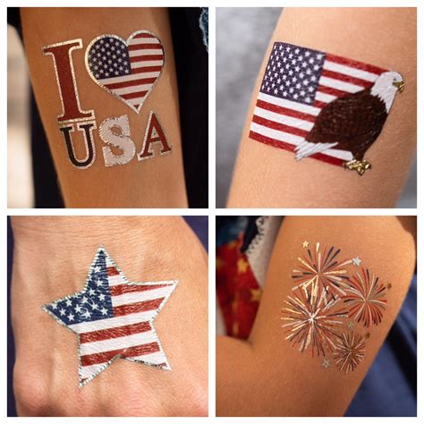 Buy John & Judy24 Patriotic Temporary Tattoos | 4th of July Party ...