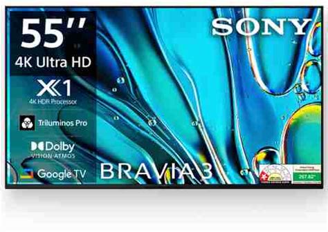 SONY BRAVIA 3 138.8 cm (55 inch) Ultra HD (4K) LED Smart Google TV with ...