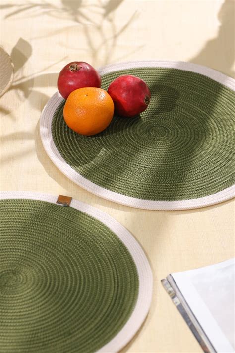 Olive Whisper Dual-Tone Mats (Set of 2) – Umami Studio