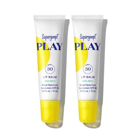 Amazon.com: Supergoop! PLAY Lip Balm SPF 30 with Mint - 0.5 fl oz, Pack ...