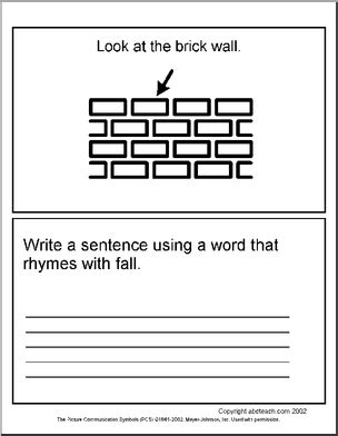 Vocabulary - What Rhymes With Fall? version 2 (primary/elem)' Booklet ...