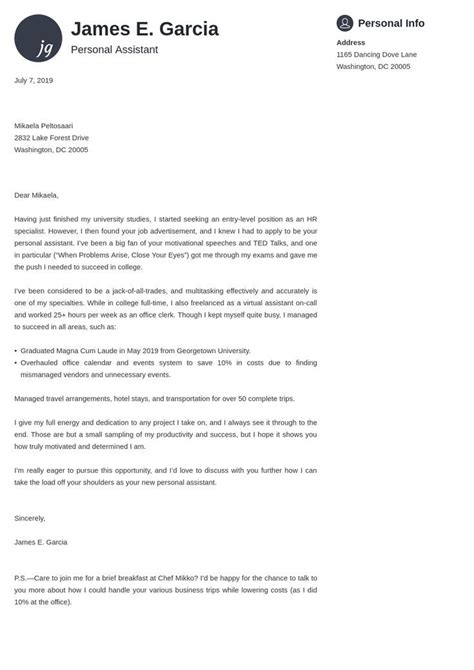 Image result for Cover Letter Layout Example
