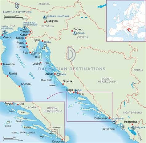 Map Of Croatian Coastline