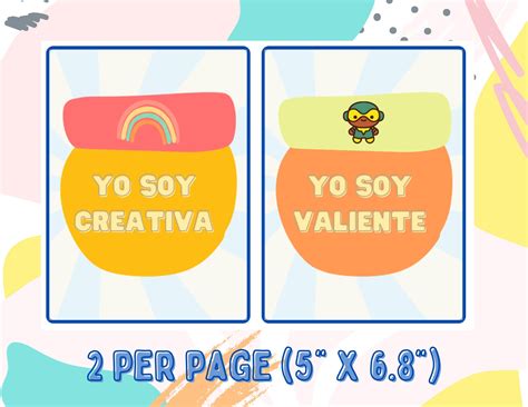 Spanish Positive Affirmations for Kids | Afirmaciones Positivas Para ...