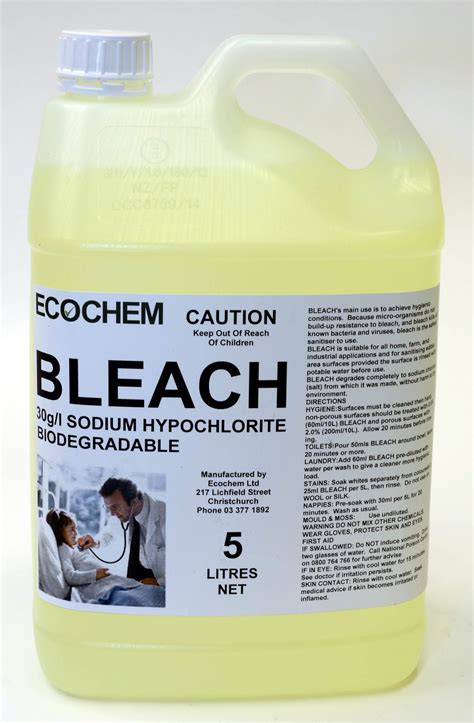 Bleach - 30g/l Sodium Hypochlorite - Ecochem Limited