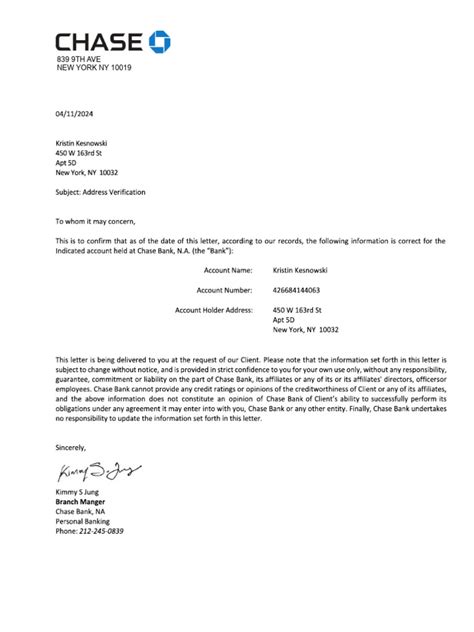 Image result for Address Verification Letter Example