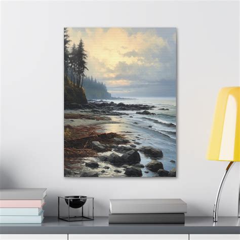 Pacific Northwest Coastline Canvas Wall Art Oil Painting - Etsy