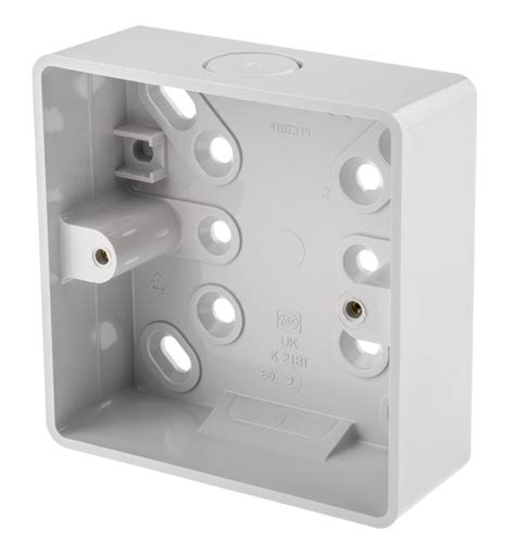 K2181WHI MK Electric | MK Electric PVC Back Box, 1 Gangs, 87 x 87mm ...