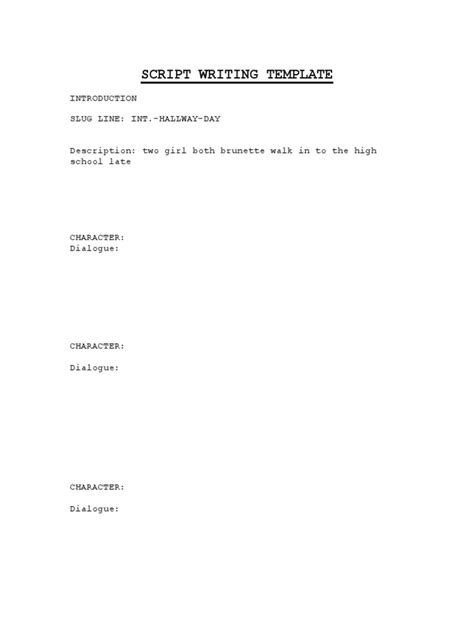 Script Writing Template 的图像结果