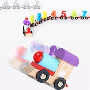 FunBlast Wooden Digital Colourful Number Train - Educational Toys for 2 ...