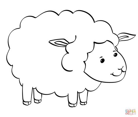 Sheep Coloring Page Printable - Printable Word Searches
