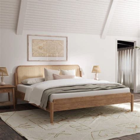 Meadow King Size Non Storage Acacia Wooden Bed