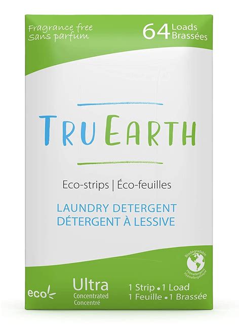 Tru Earth Eco-Strips Laundry Detergent FRAGRANCE-FREE - 64 Loads - Up ...