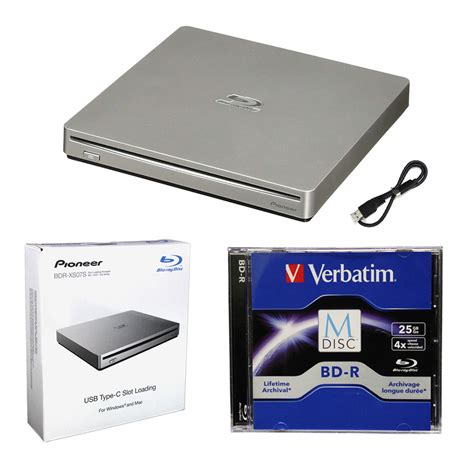 Produplicator Pioneer BDR-XS07S Portable 6X Blu-ray Burner External ...