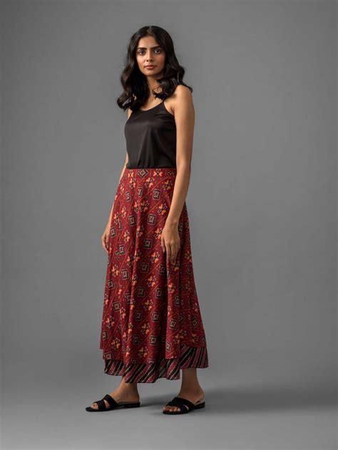 Checks Of Patola Double Layer Skirt