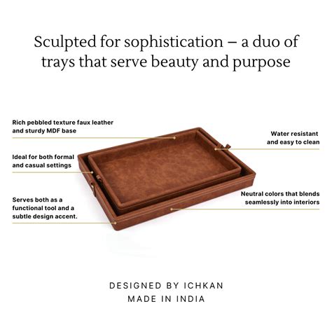 Rectangle Serving Tray Set of 2 | Tan | Doté – ICHKAN by Day To Day
