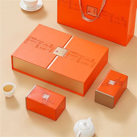 简易茶叶礼盒包装展开图设计图片下载_红动中国