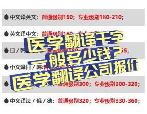 医学翻译千字一般多少钱？医学翻译公司报价 - 知乎