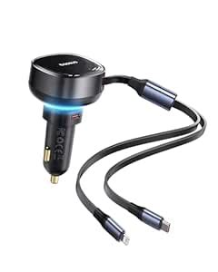 Baseus Car Charger for Cellular Phones with Cigarette Lighter Extension ...
