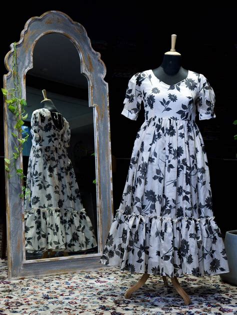 Pearl White Puff Sleeves Dress || vastranand Order Buy Now.