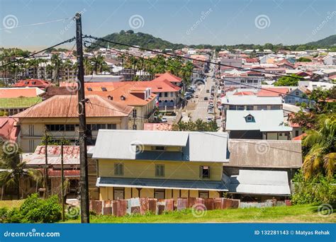 Aerial view of Cayenne stock image. Image of hill, blocks - 132281143