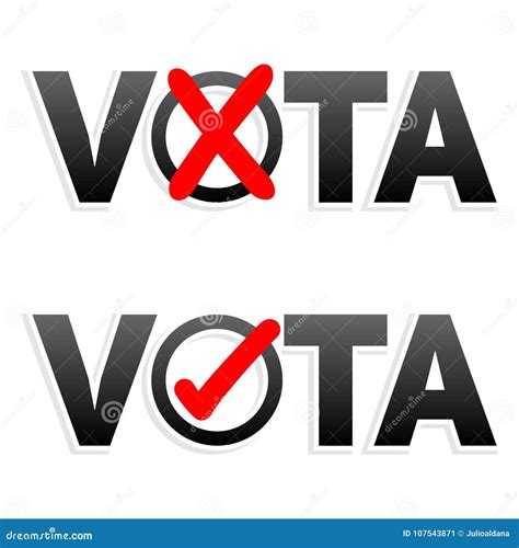 Vota, Vote Spanish Text, Vector Voting Banner Design Stock Vector ...