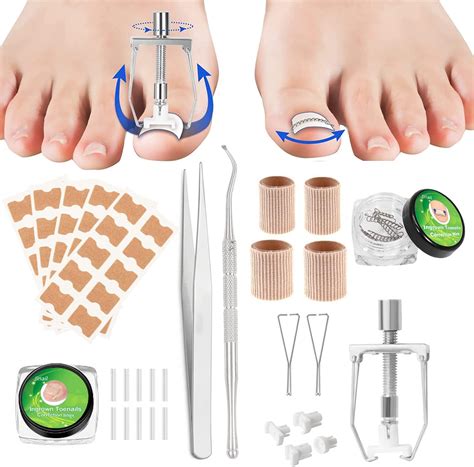 Amazon.com: HABUAETY Ingrown Toenail Treatment Kit Toenail Corrector Straightener Set for Toe ...