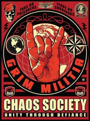 Posterhouzz Chaos Society Unity Through Defiance Poster Fine Art Print ...