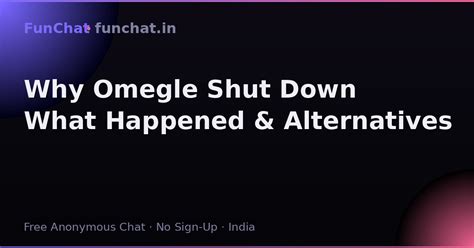 Why Omegle Shut Down — What Happened & Alternatives 2026