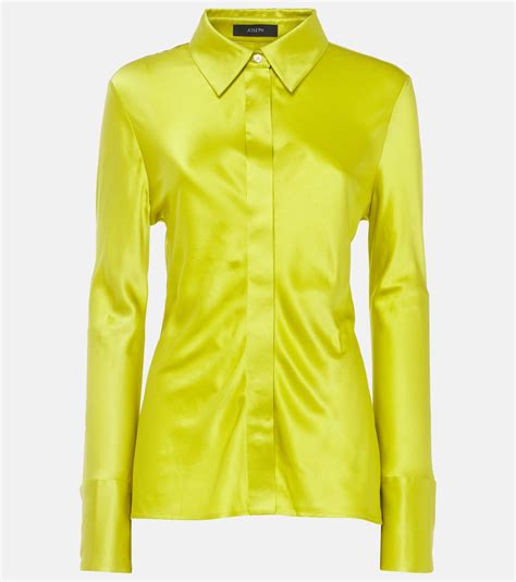 Brunel silk satin blouse in yellow - Joseph | Mytheresa