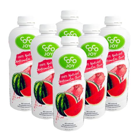 Amazon.com : CoCo Joy 100% Natural Watermelon Juice, (6-Pack) Fresh Low ...