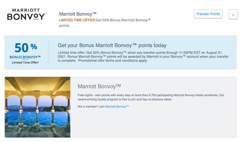 Transfer Chase Ultimate Rewards points to Marriott Bonvoy with a 50% ...