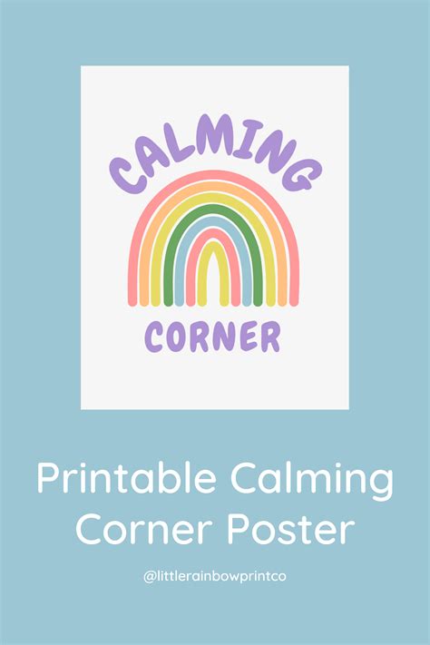 Printable calming corner poster – Artofit