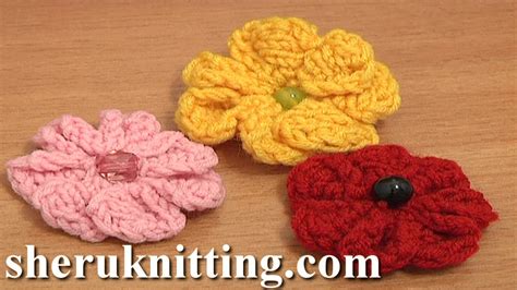 How to Knit a Basic Flower 的图像结果