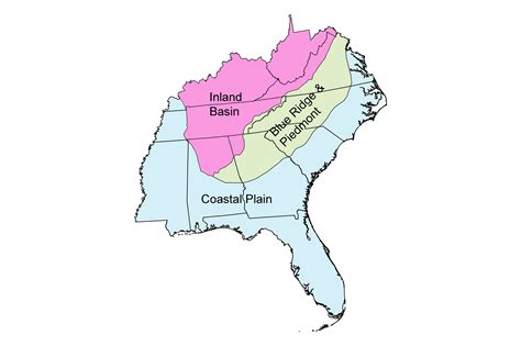 Map Of Southeastern States
