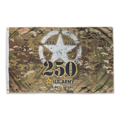 Army 250th Anniversary 3'x5' Flag (Camo) – Armed Forces Gear