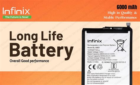 Infinix Mobile Battery For BL 58BX Infinix Hot 10S/ Hot 10 Play / Smart ...