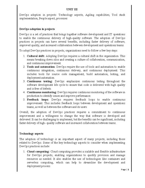 DevOps Unit 3: Key Aspects of Adoption - Technology, People, Processes ...
