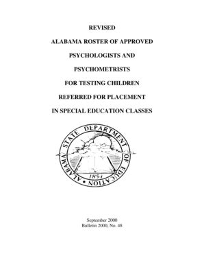 Fillable Online alsde ALABAMA ROSTER OF APPROVED - ALSDE Home - alsde ...