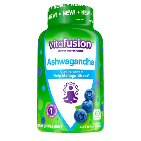 Vitafusion Ashwagandha Gummies, Clinically Shown Adaptogen Sensoril ...