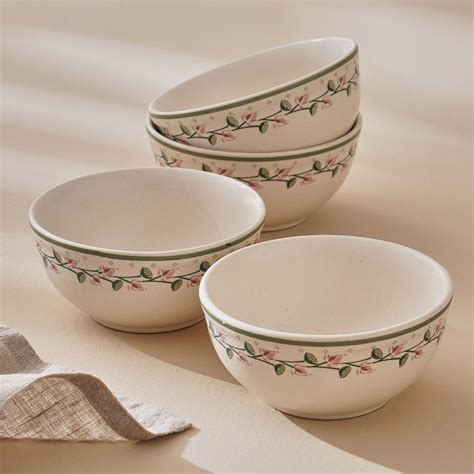 Buy Corsica Kamal Set of 4 Stoneware Katori Bowl - 250ml from Corsica ...