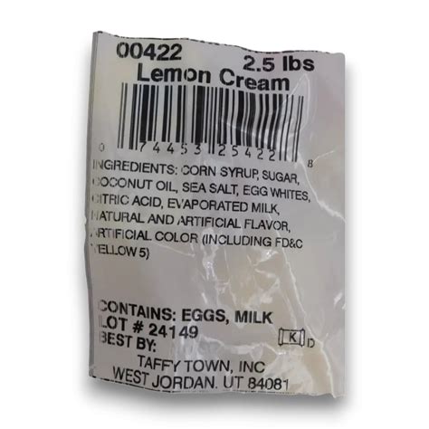 Taffy Town - Salt Water Taffy - Lemon Cream (1.13kg Bag)