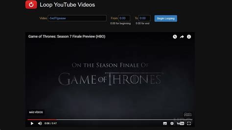 Cómo poner en bucle un vídeo o una parte de un vídeo de YouTube