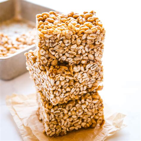 Best Ever Puffed Wheat Square {Classic Recipe} - The Busy Baker