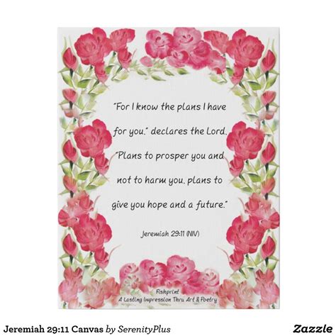 Jeremiah 29:11 Canvas | Zazzle | Jeremiah 29 11 canvas, Jeremiah 29 11 ...