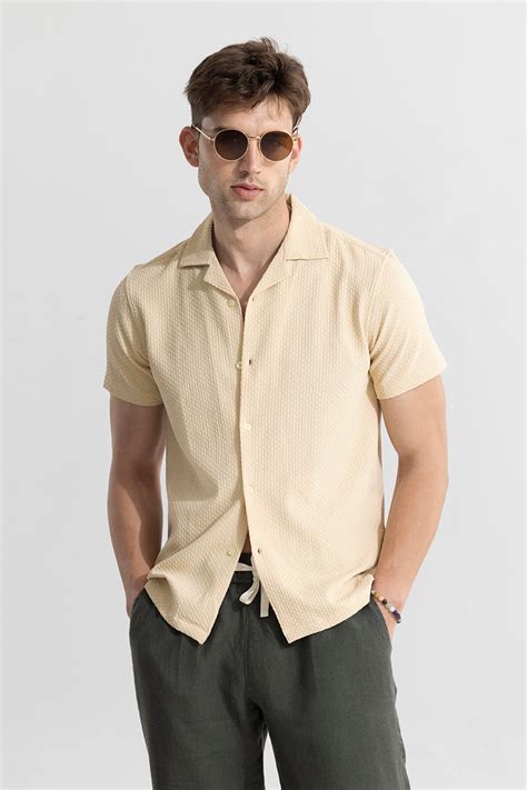 Buy Men's Chimera Beige Shirt Online | SNITCH