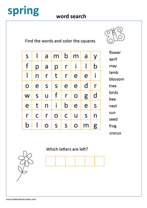 Image result for Spring Word Search Sheets Printable