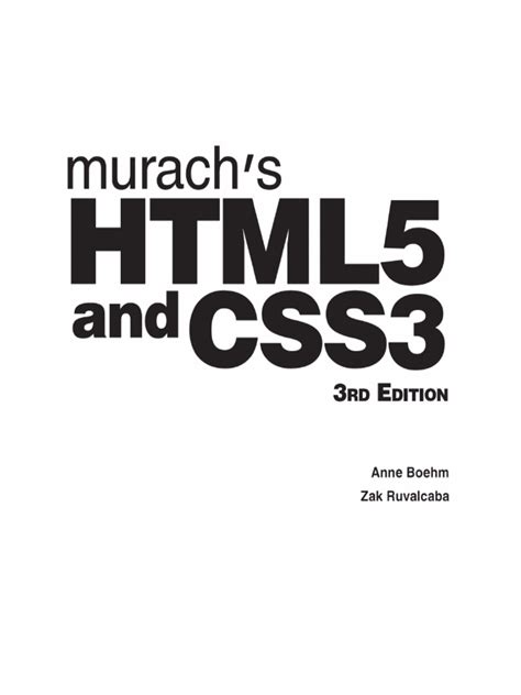 Image result for HTML5 and CSS3 Tutorial 3rd Edition Book